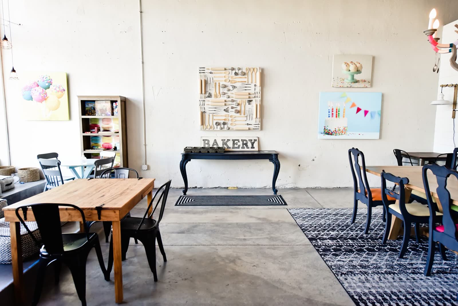 Inside The Eatery, the dining room